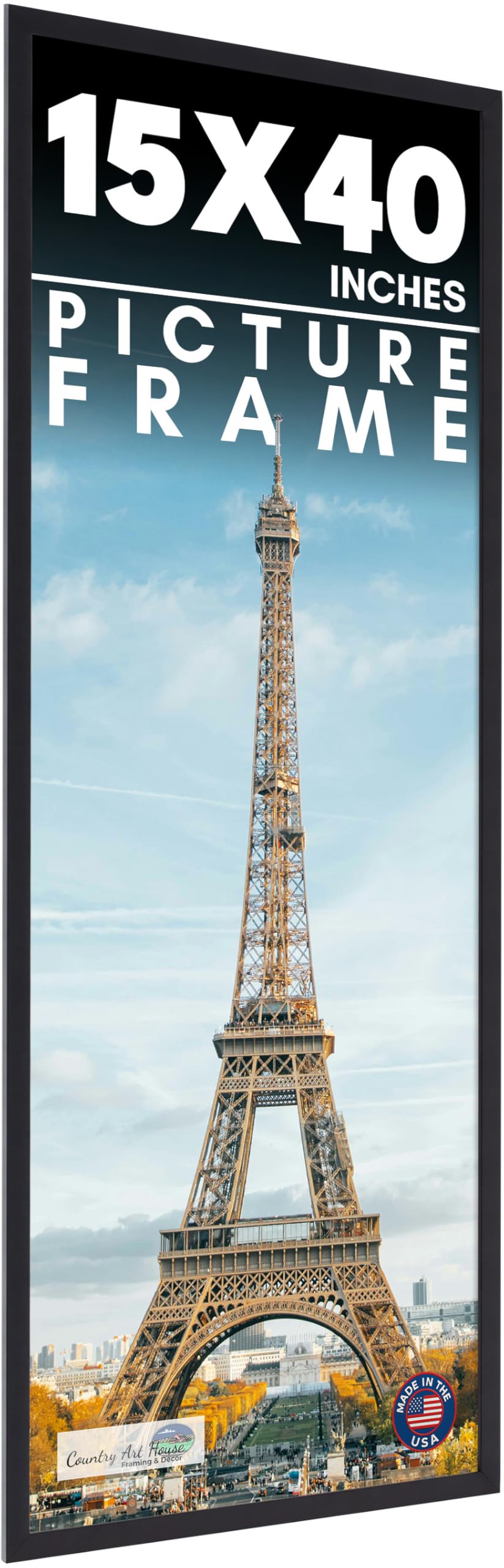 Amazon.com - 15x40 Frame Black Picture Frame - Complete Modern